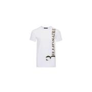 Hvid Logo Print Bomuld T-Shirt