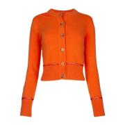 Stilfuld Orange Uld Cardigan