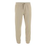 Beige Bomuld Joggers med Elastisk Talje