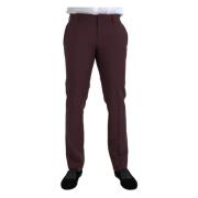 Maroon Slim Fit Dress Pants