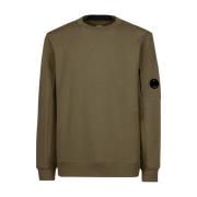 Militærgrøn Diagonal Raised Fleece Sweatshirt