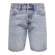 Klassisk Fit Denim Shorts