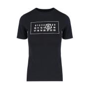 Sort T-shirt med Logo Print