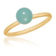 Aqua Chalcedon Columbine Ring 14K Guld