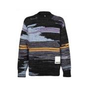 Farverig Strikket Crewneck Sweater