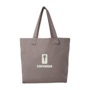 Canvas Logo Print Tote Bag