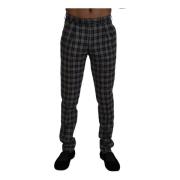 Gråternet Slim Fit Chino Bukser