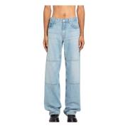 Blå Tømrer Jeans Slim Fit Wide Leg