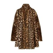 Leopard Print Faux Fur Coat