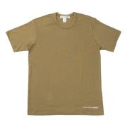 Bomuld T-shirt i khaki med logo