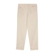 Beige Slim Cut Straight Bukser