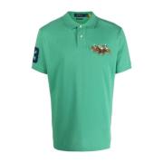 Grøn Afslappet Polo Shirt Mænd