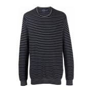 Blå Stribet Jumper Sweatshirt Casual Stil