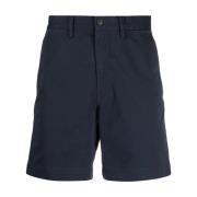 Strækpasform Chino Shorts Blå Casual