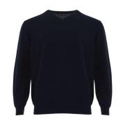 Blå Cashmere Sweater Herre