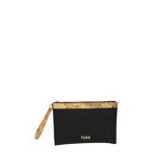 Sort Geo-Print Clutch Taske