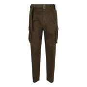 Multi-Lomme Stræk Bomuld Pleat Pant