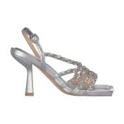 Rhinestone Hæl Sandal Stropper