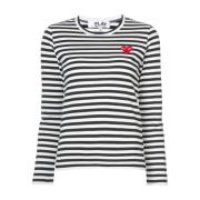 Ikonisk Heart Striped Langærmet T-shirt