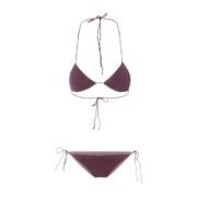 Lilla Lurex Bikini med Sidelukning