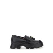 Sorte Loafers Slip-on Tassel Detalje