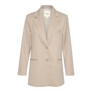 Klassisk Blazer Jakke Flint Gray Melange