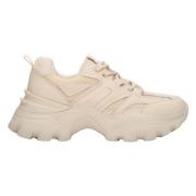 Beige Platform Sneakers til Kvinder