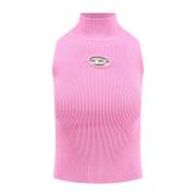 Pink Ærmeløs High Neck Topwear