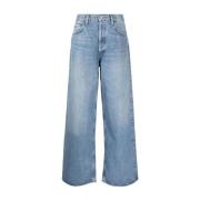 Brede Ben Baggy Jeans i Lyseblå