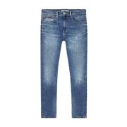 Slim Fit Distressed Blå Denim Bukser