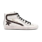 Skinnende hvide sneakers