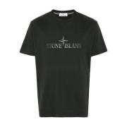 Grå Jersey Crew Neck Logo T-shirt