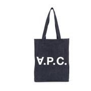 Indigo Blue Logo Denim Tote Bag