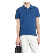 Indigo Piqué Tennis Polo Shirt