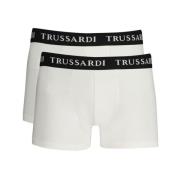 Hvid Bomuld Boxershorts med Logo