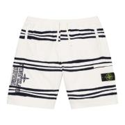 Limited Edition Warp Stripe Sweatshort White