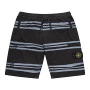 Limited Edition Warp Stripe Sweatshort Black