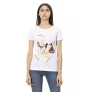 Elegant Hvid T-shirt med Frontprint