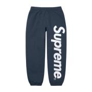 Navy Satin Appliqué Sweatpant Limited Edition