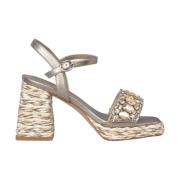 Glitrende Platform Sandal