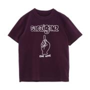 Lilla Sacaigonz T-shirt med Crew Neck