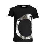 Sort T-shirt med Print Logo