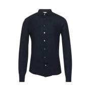 Midnight Blue Linen Shirt with Pocket