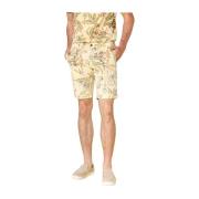 Slim Fit Blomstret Bermuda Shorts