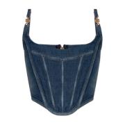 Denim top med stropper