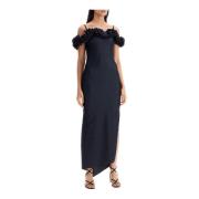 Blomstret Ruffle Maxi Kjole