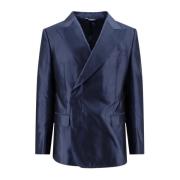 Silkesatin Dobbeltbrystet Blazer