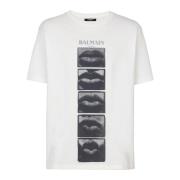 T-shirt med vintage Balain Lips print