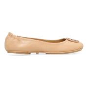 Læder Ballet Flats Elastisk Tålinje