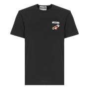 Sort T-shirt med Crew Neck